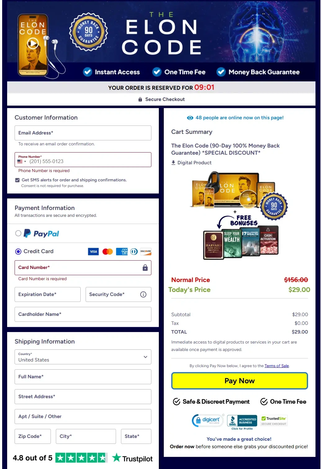 The Elon Code Cart Section